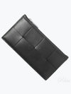 Intrecciato Zipper Leather Card Wallet Black - BOTTEGA VENETA - BALAAN 2