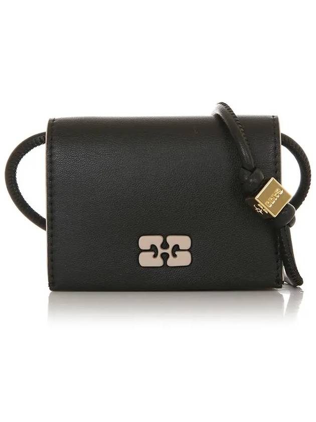 Bou Strap Wallet Black - GANNI - BALAAN 3