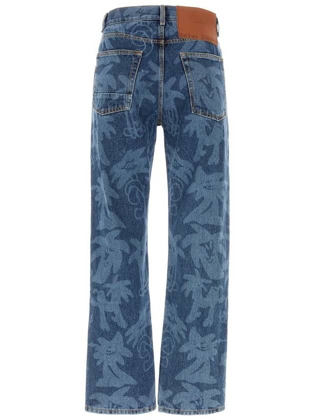 Denim Straight Pants PMYA030E23DE N001 4540 BLUE - PALM ANGELS - BALAAN 3