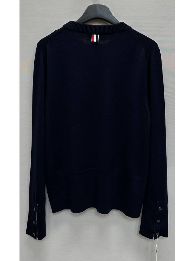 4BAR round neck wool pullover knit 4 - THOM BROWNE - BALAAN 4