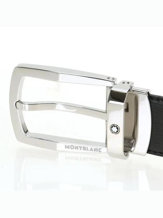 Men's Casual Leather Belt Black - MONTBLANC - BALAAN 8