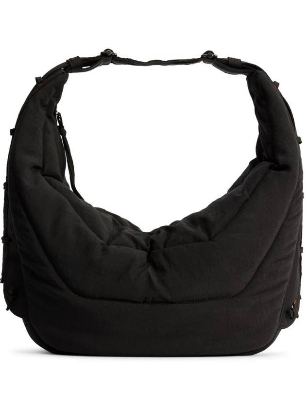 Soft Game Large Nylon Canvas Shoulder Bag Dark Chocolate - LEMAIRE - BALAAN 1