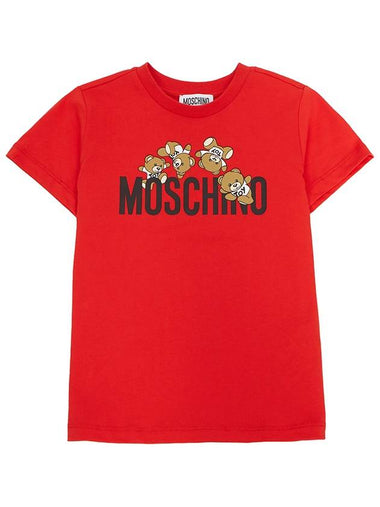 Kids short sleeve t shirt HMM04K LAA03 50109 Adults can wear - MOSCHINO - BALAAN 1