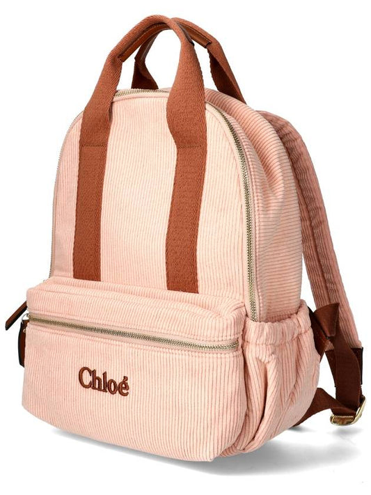 logo embroidered corduroy backpack C20275 454 - CHLOE - BALAAN 1