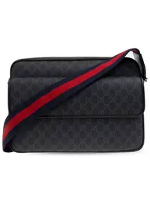 GG Supreme Canvas Messenger Bag Black - GUCCI - BALAAN 1