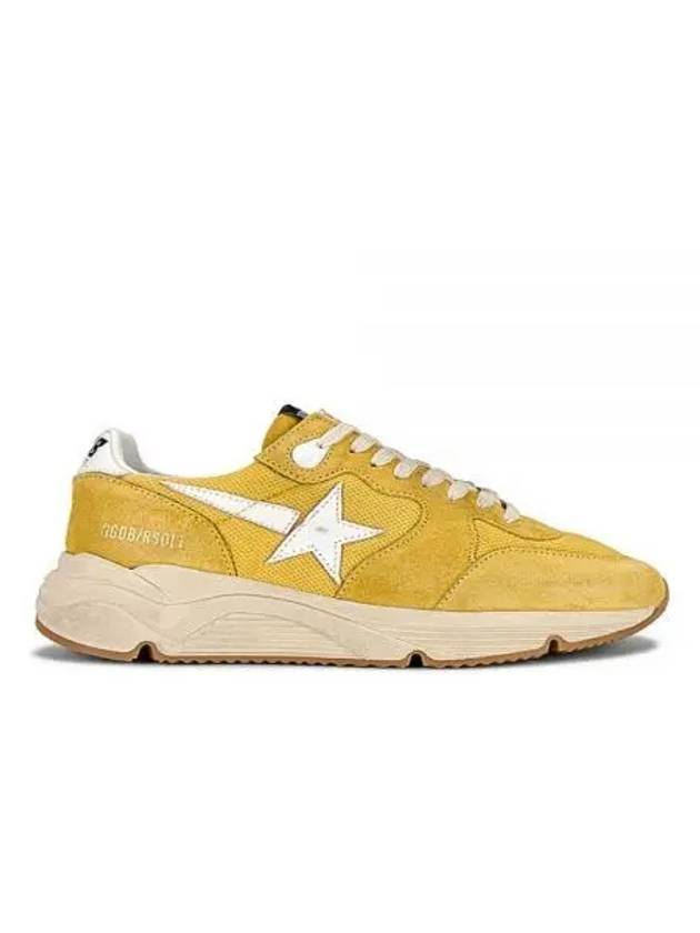 Running Sole White Leather Star Low Top Sneakers Yellow - GOLDEN GOOSE - BALAAN 2