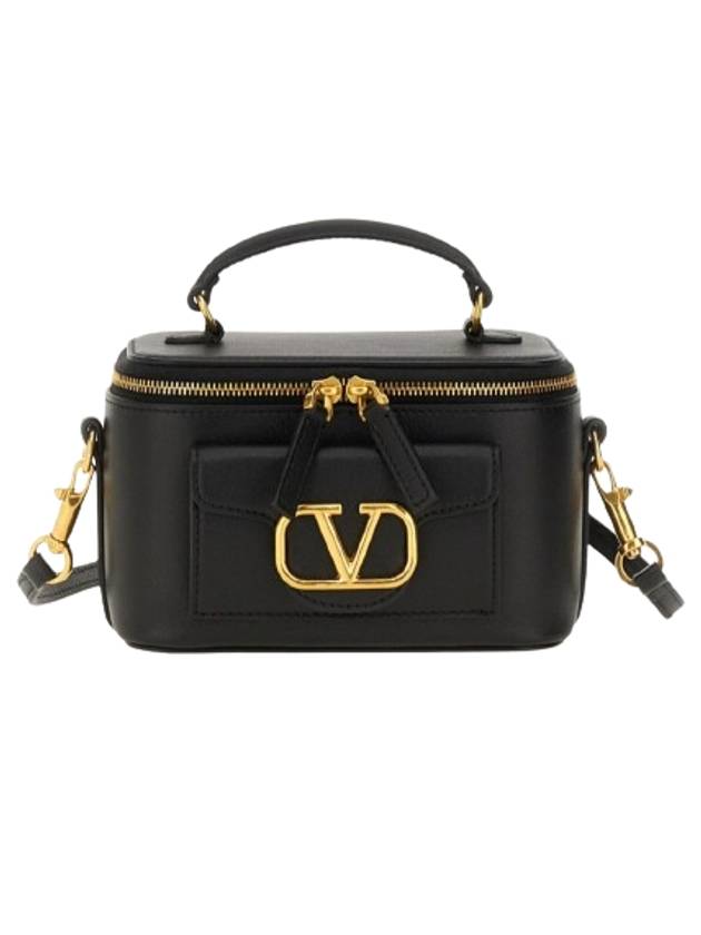 V Logo Signature Mini Tote Bag Black - VALENTINO - BALAAN 9