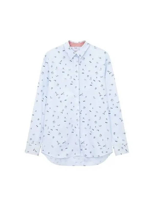 Women s Multi Print Striped Shirt Light Blue - PAUL SMITH - BALAAN 1