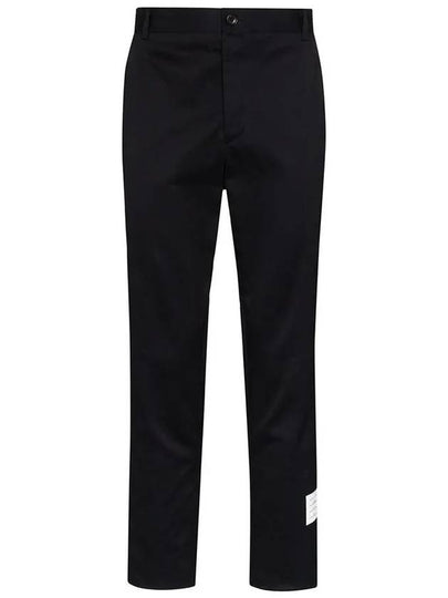 Men's Twill Unconstructed Cotton Straight Pants Navy - THOM BROWNE - BALAAN 2