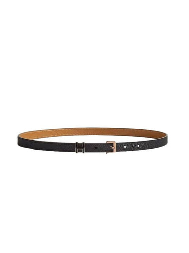 Women's Pop H 15 Leather Belt Black - HERMES - BALAAN 1