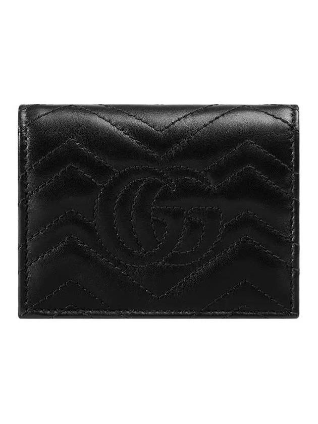 GG Marmont Matelasse Flap Card Wallet Black - GUCCI - BALAAN 4