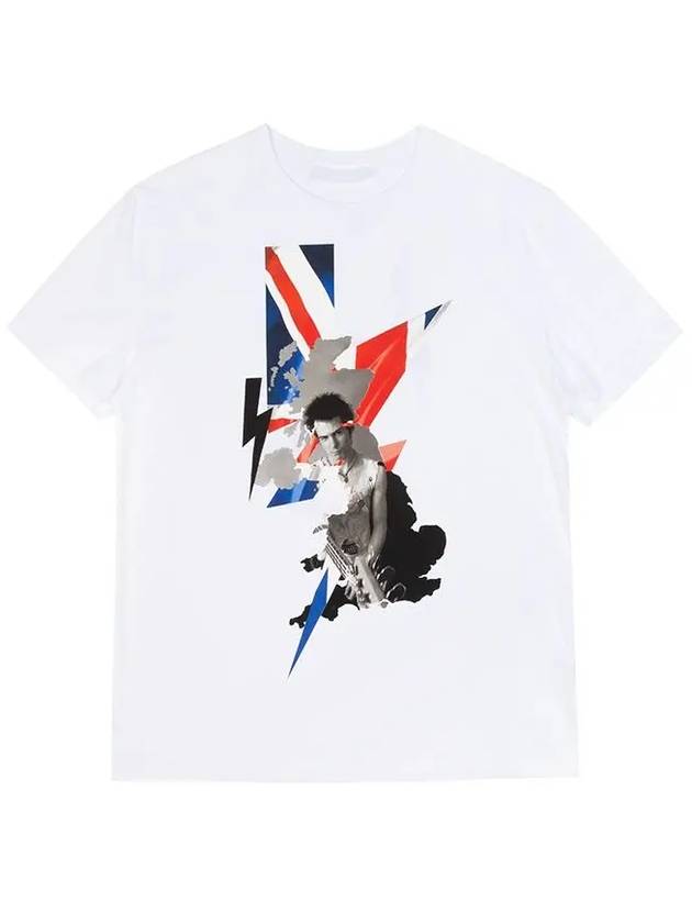 Storm Face Bolt Printing Short Sleeve TShirt White - NEIL BARRETT - BALAAN 6