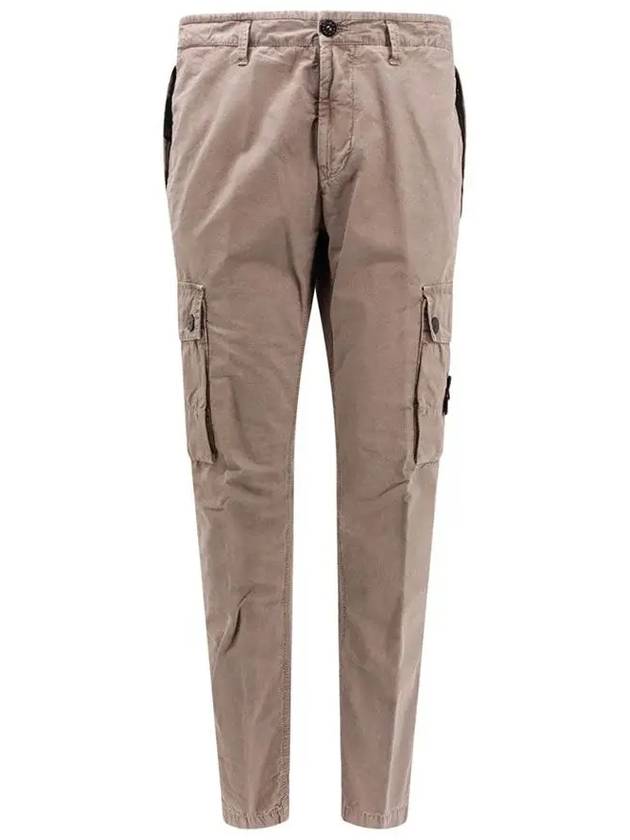 Wappen Patch Old Treatment Slim Fit Cargo Straight Pants Brown - STONE ISLAND - BALAAN 3