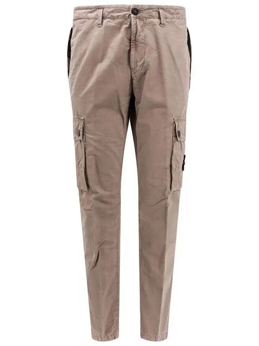 Wappen Patch Old Treatment Slim Fit Cargo Straight Pants Brown - STONE ISLAND - BALAAN 2