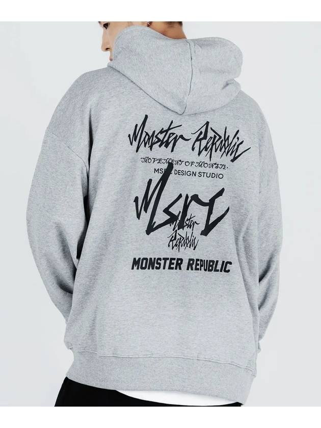 movement lettering hoodie gray - MONSTER REPUBLIC - BALAAN 2