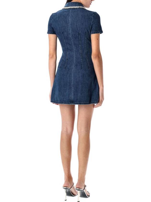 Self-Portrait Denim Collared Mini Dress - SELF PORTRAIT - BALAAN 2