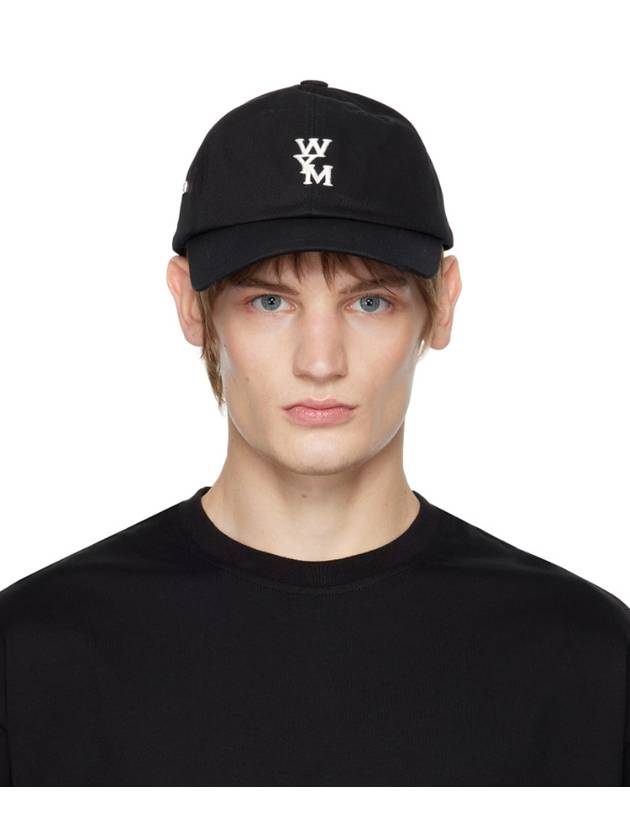 Embroidered Logo Cotton Ball Cap Black - WOOYOUNGMI - BALAAN 8