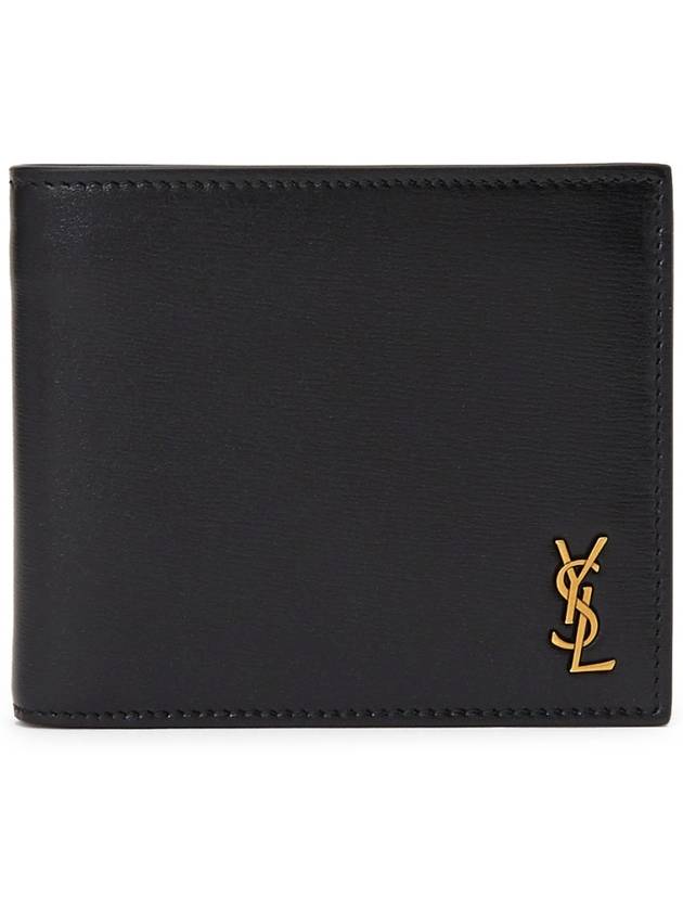 Tiny Monogram Half Wallet Black Gold - SAINT LAURENT - BALAAN 2