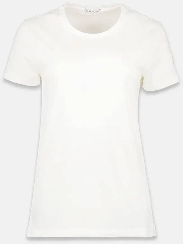 Logo Patch Jersey Cotton Short Sleeve T-Shirt Off White - MONCLER - BALAAN 3