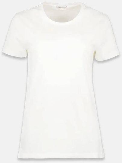 Logo Patch Jersey Cotton Short Sleeve T-Shirt Off White - MONCLER - BALAAN 2