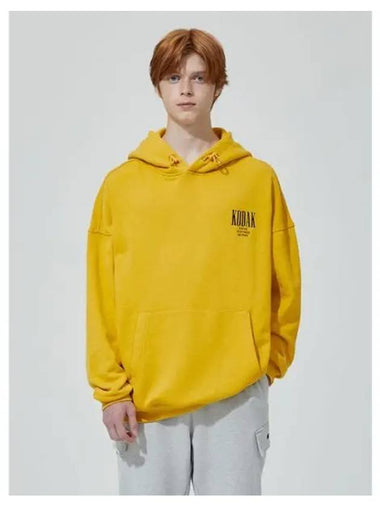 KODAK Apparel Everloop semi overfit graphic hooded sweatshirt YELLOW - KODO - BALAAN 1