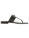 Gancini Flip Flops Black - SALVATORE FERRAGAMO - BALAAN 1