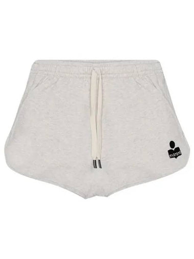 Mifa Logo Banding Shorts Beige - ISABEL MARANT - BALAAN 1