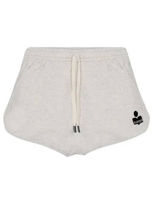 Women's Mipha Logo Shorts Ecru - ISABEL MARANT - BALAAN 1