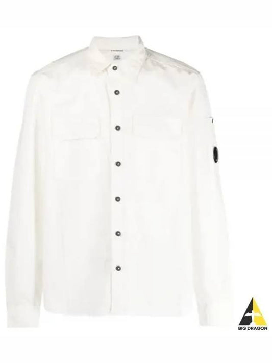Gabardine Long Sleeve Shirt Ivory - CP COMPANY - BALAAN 2