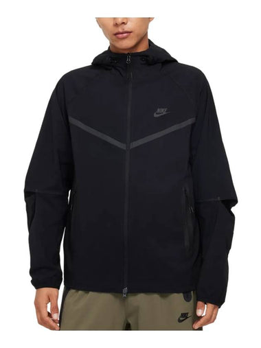 Tech Woven Full Zip Windbreaker Black - NIKE - BALAAN 1