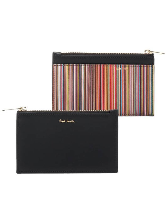 Zipper Card Wallet Black - PAUL SMITH - BALAAN 2