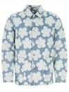 Floral Print Denim Jacket Blue - KENZO - BALAAN 2