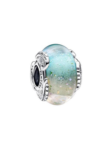 Murano Glasser Curved Feather Charm Silver - PANDORA - BALAAN 1