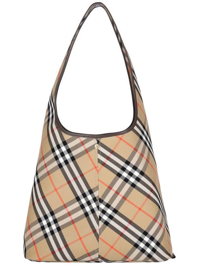 Check Large Shoulder Bag Sand - BURBERRY - BALAAN 2