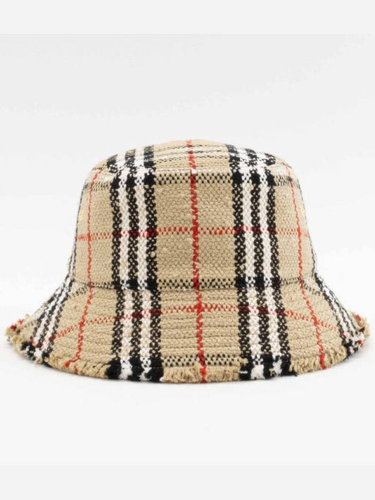 Check Boucle Bucket Hat BE 80637421 - BURBERRY - BALAAN 1