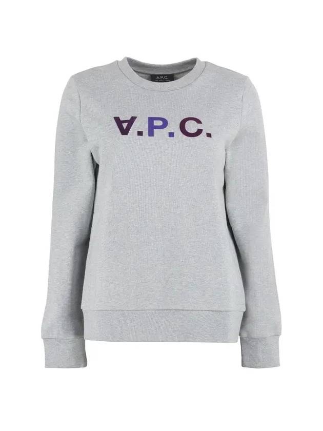 Logo Print Sweatshirt Grey - A.P.C. - BALAAN 1