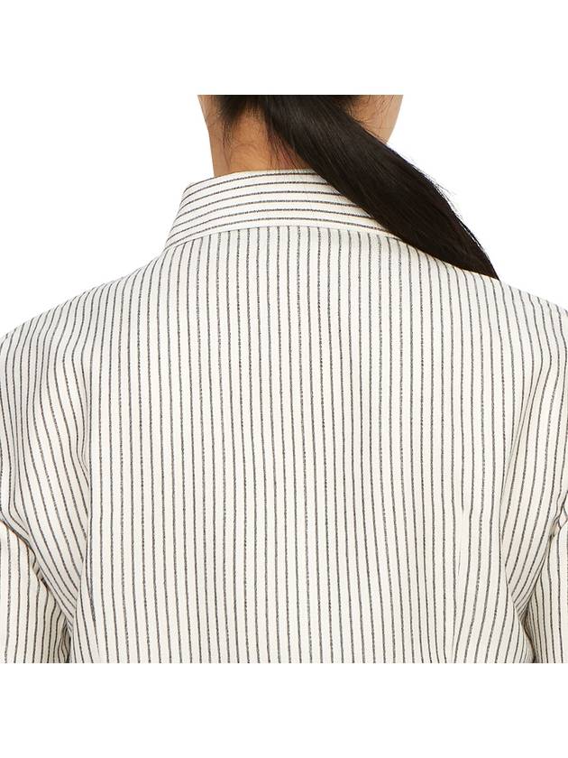 Journey Striped Long Sleeve Shirt White - GOLDEN GOOSE - BALAAN 10