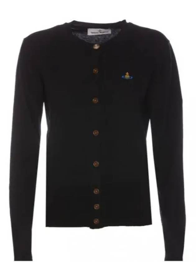 Logo Patch Cardigan Black - VIVIENNE WESTWOOD - BALAAN 2