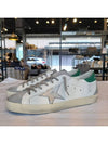 Superstar Green Heel Tab Leather Sneakers White - GOLDEN GOOSE - BALAAN 2