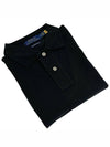 Men's Custom Slim Fit Mesh Short Sleeve Collar Black - POLO RALPH LAUREN - BALAAN 1