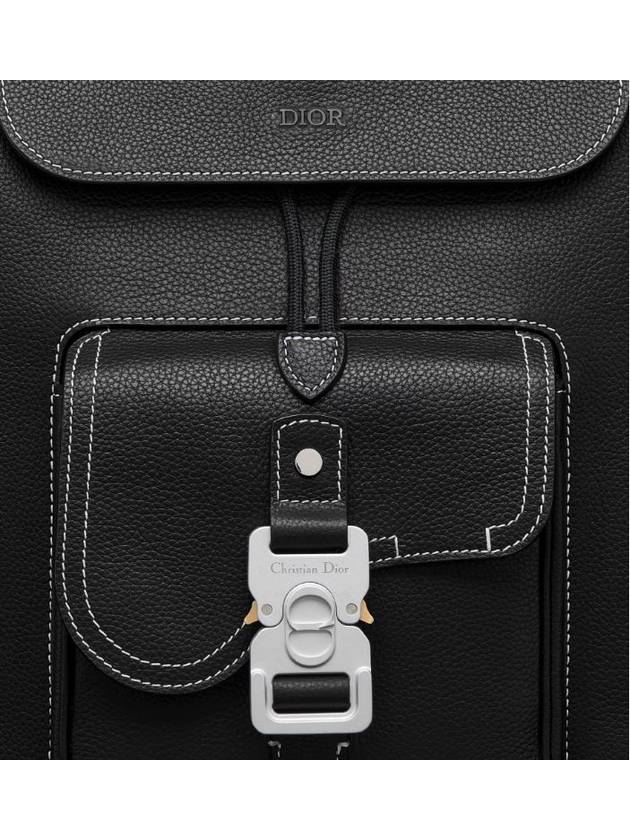 Saddle Grained Calfskin Backpack Black - DIOR - BALAAN 7