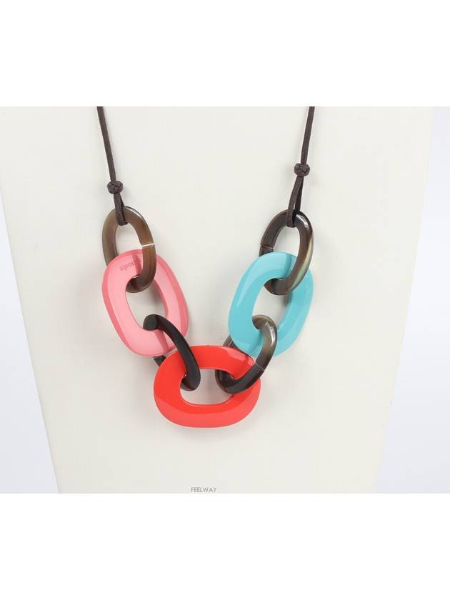 Caramba Necklace Lagoon Coral Flamingo 72584 - HERMES - BALAAN 5