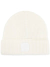 Logo Metropolis Wool Beanie White - CP COMPANY - BALAAN 1