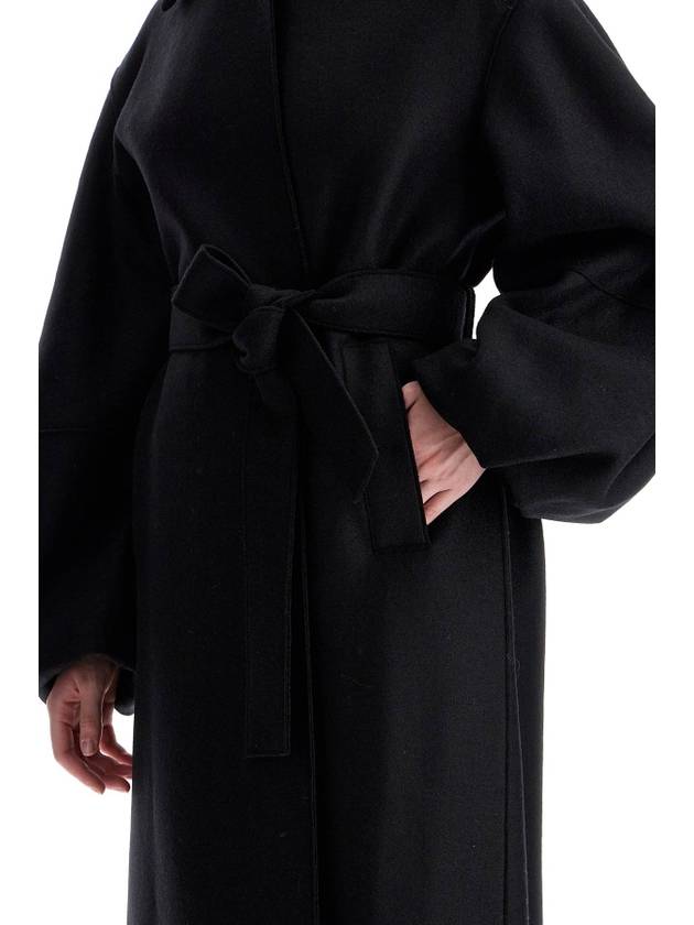 pressed wool robe coat with nine words - HARRIS WHARF LONDON - BALAAN 4