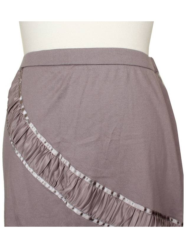 Light purple pleated trim uncut banding skirt 2 - ISSEY MIYAKE - BALAAN 5