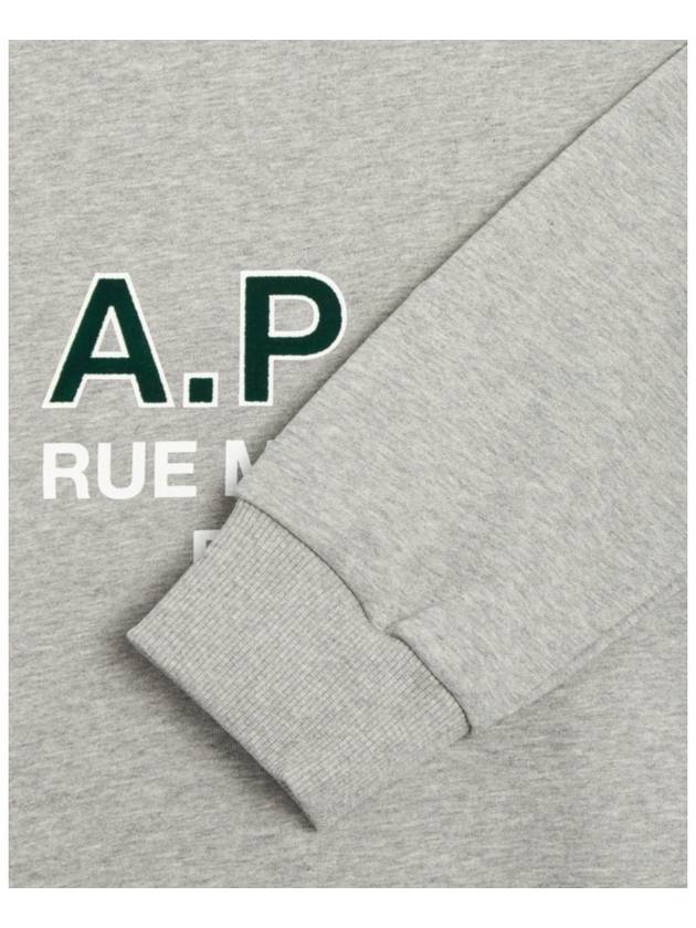 Logo Print Cotton Sweatshirt Heather Grey - A.P.C. - BALAAN 5