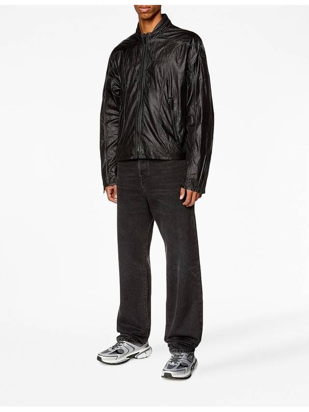 nylon jacket contrast detailing black - DIESEL - BALAAN 5