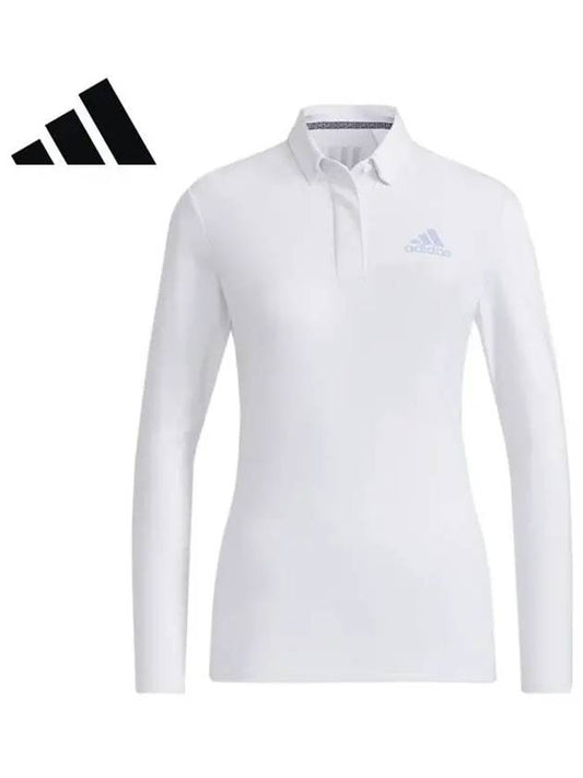 GT3395 Women s Big Logo Brushed Long Sleeve T Shirt - ADIDAS GOLF - BALAAN 1