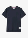 Men's Side Slit Relaxed Short Sleeve T-Shirt Navy - THOM BROWNE - BALAAN 2