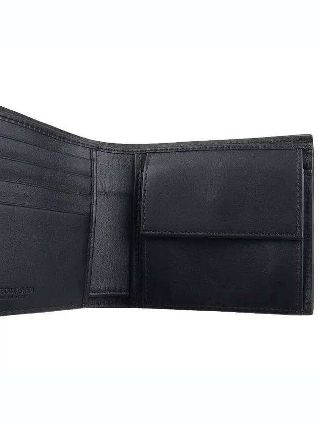 Intrecciato Coin Pocket Half Wallet Black - BOTTEGA VENETA - BALAAN 4